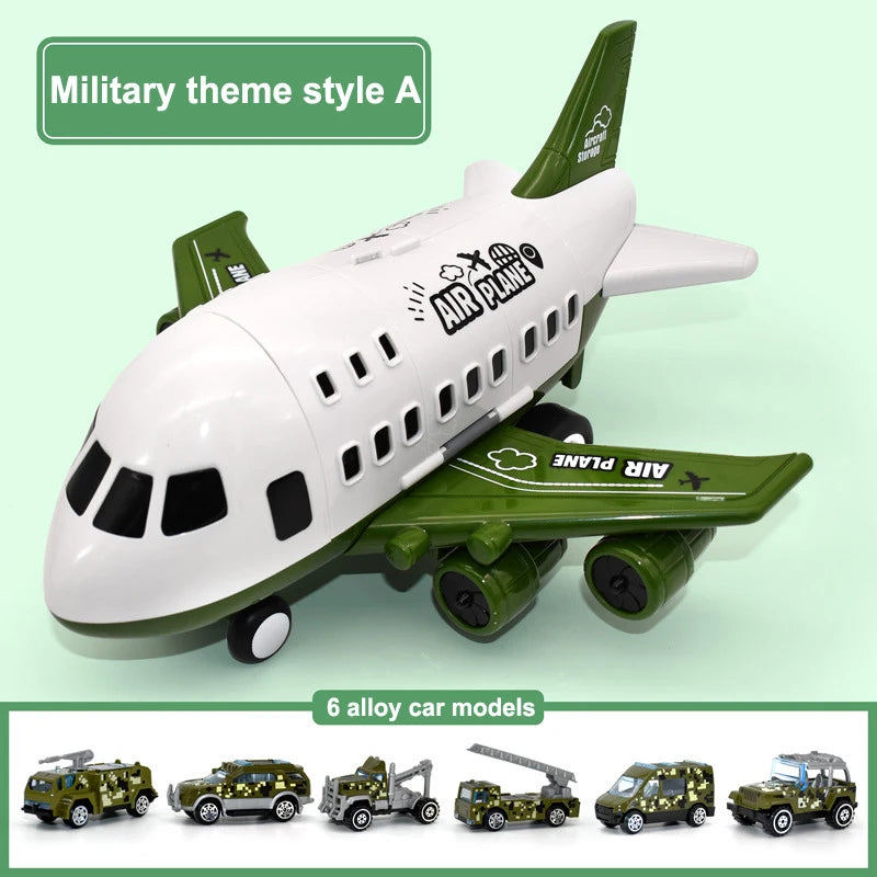 Large Airplane Carrier Toy with Mini Vehicles