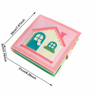 Montessori Sensory Quiet Felt Book Doll House Activity Book for Kids