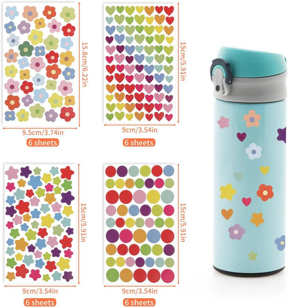 6 Sheet Colorful Craft Sticker Set for Kids