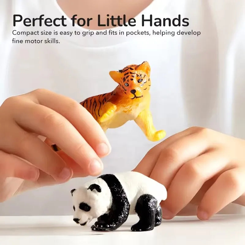 12 Piece Wild Animal Figure Set for Kids