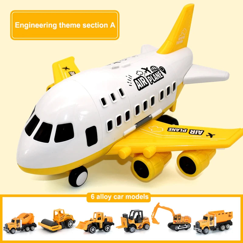 Large Airplane Carrier Toy with Mini Vehicles