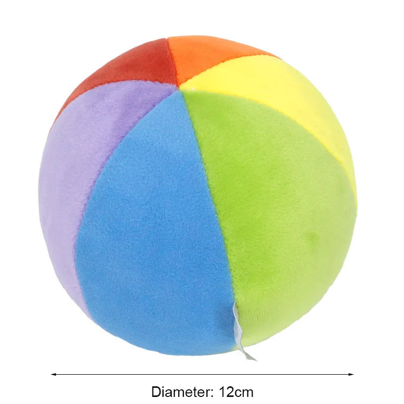 Multicolor Plush Bell Sensory Ball for Kids