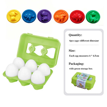 Matching Egg Shape and Color Puzzle Set for Kids
