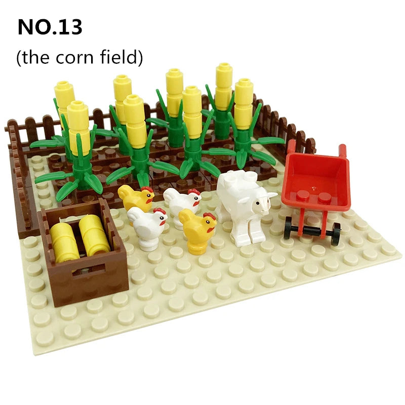 Farm Scene Building Block Set