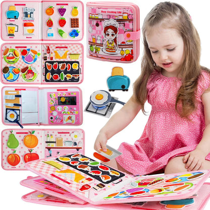 Cooking Activity Busy Book for Kids Ages 3 to 6