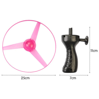 Luminous Pull String Flying Saucer Toy Set