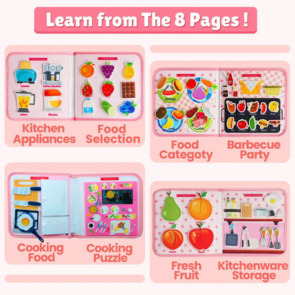 Cooking Activity Busy Book for Kids Ages 3 to 6