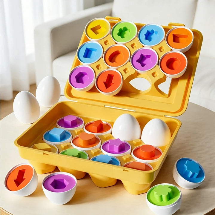Matching Egg Shape and Color Puzzle Set for Kids