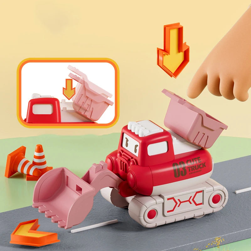 Cartoon Construction Vehicle Toy for Kids