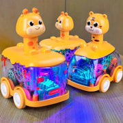 Light Up Press and Go Animal Car Toy
