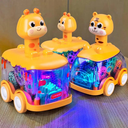 Light Up Press and Go Animal Car Toy