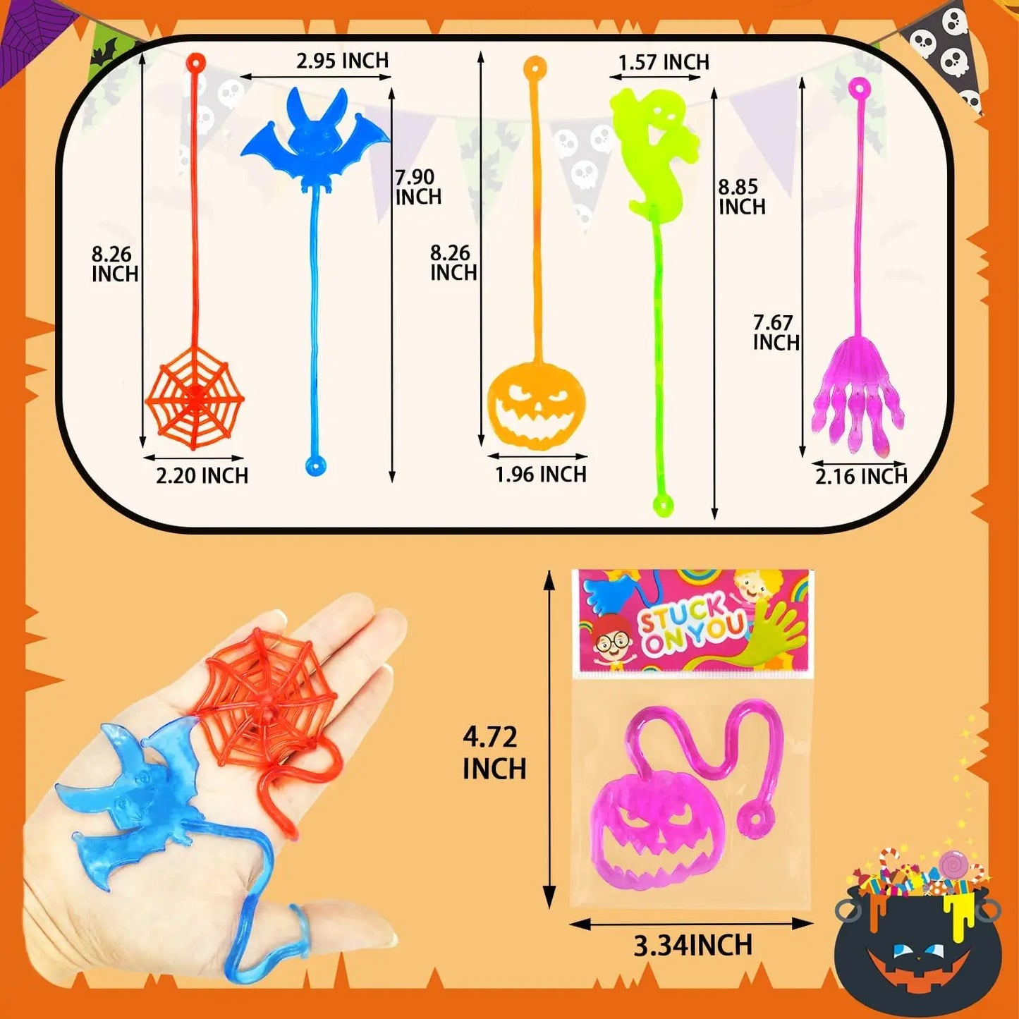 Halloween Stretchy Sticky Fidget Toy Set