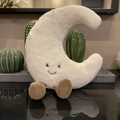 Smiling Sun and Moon Stuffed Plush Toy