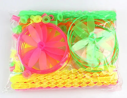 40 Piece Hand Push Flying Propeller Toy Set