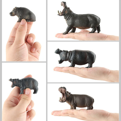 Realistic Hippopotamus Animal Figure