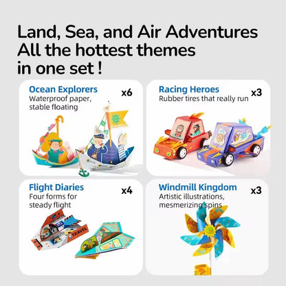 Paper Craft Workshop Kit for Kids – 4 Creative Themes
