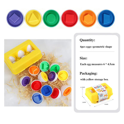 Matching Egg Shape and Color Puzzle Set for Kids