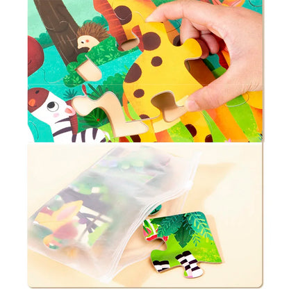24-Piece Portable Puzzle Set for Kids
