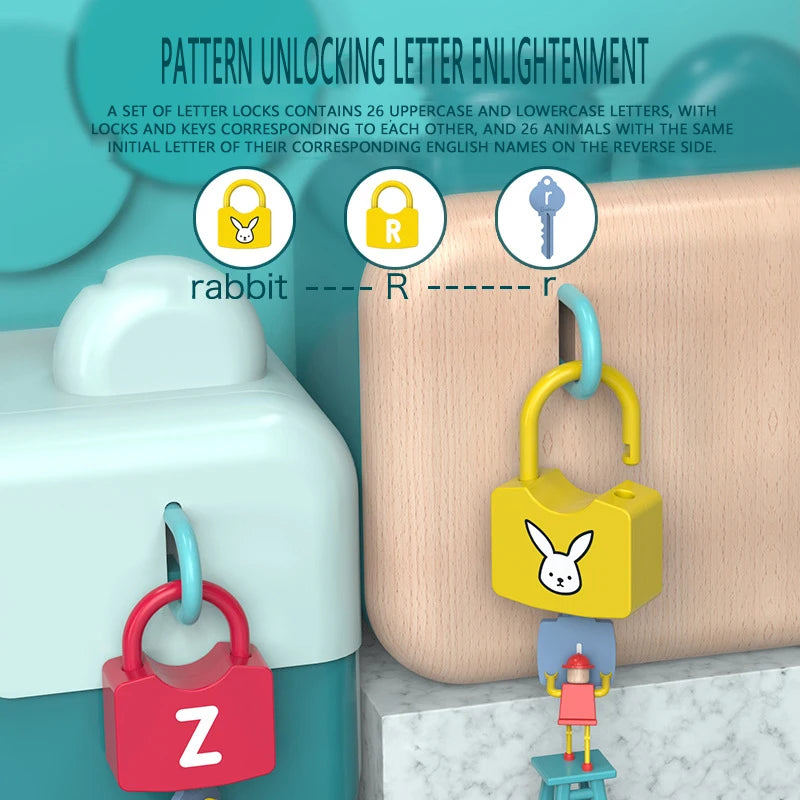 Alphabet and Number Learning Lock Set for Kids