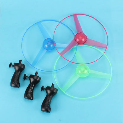 Luminous Pull String Flying Disc Toy for Kids