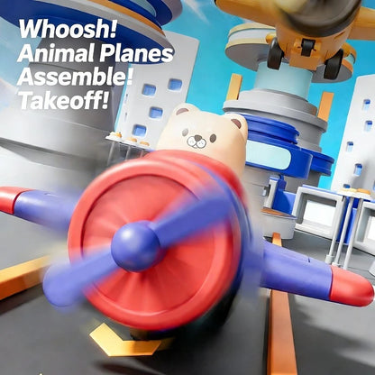 Animal Press and Glide Airplane Toy