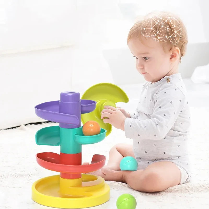 Rolling Ball Drop Tower Activity Toy