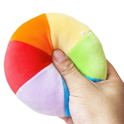 Multicolor Plush Bell Sensory Ball for Kids