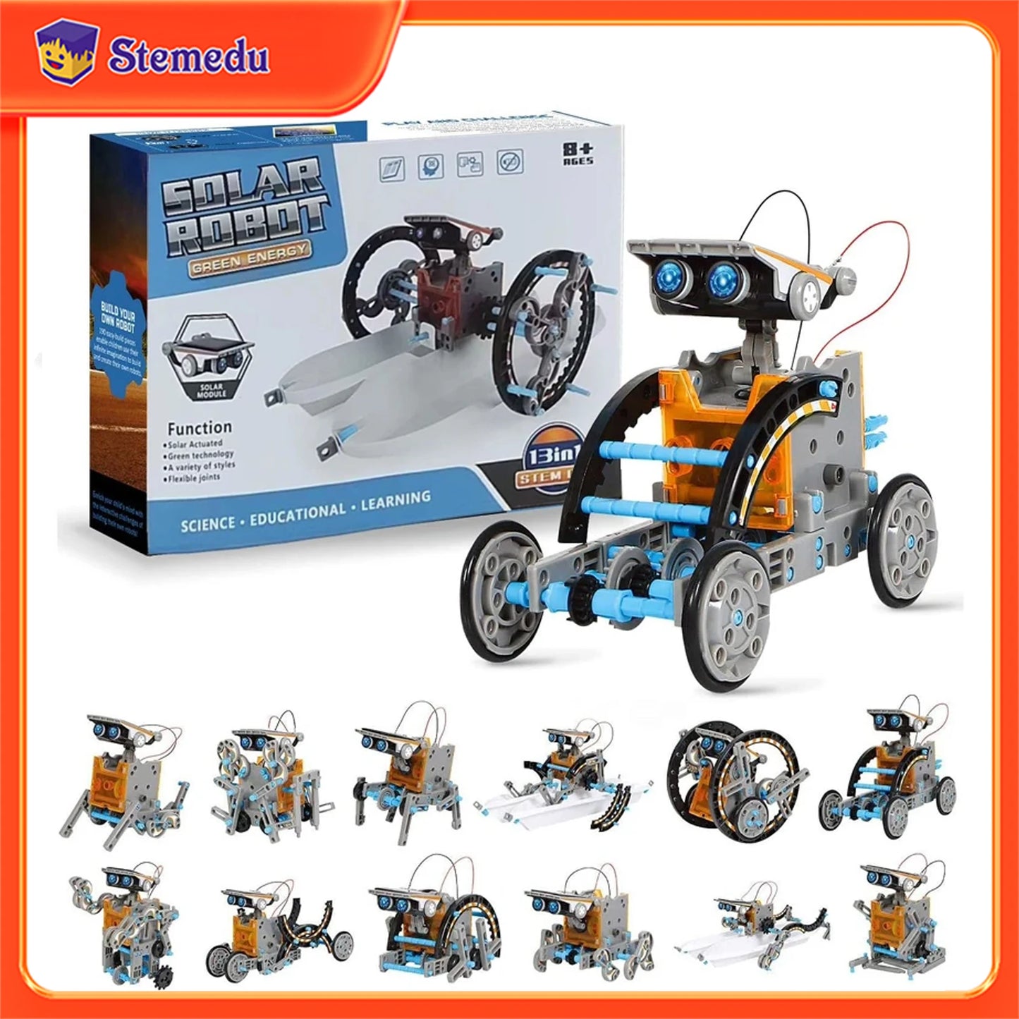 Solar-Powered STEM Robot Building Kit for Ages 14+