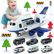 Large Airplane Carrier Toy with Mini Vehicles