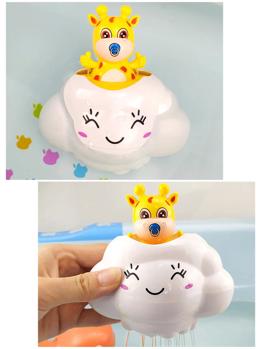 Cloud Rain Shower Bath Toy with Giraffe