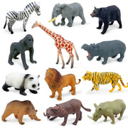12 Piece Wild Animal Figure Set