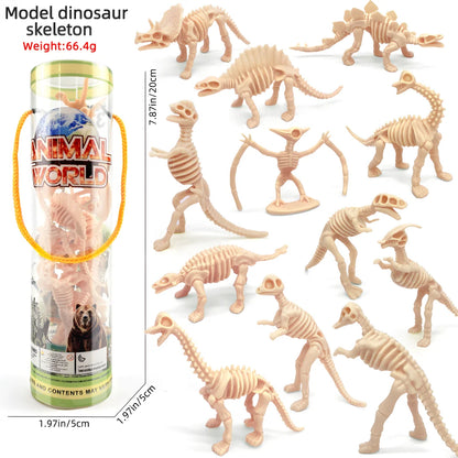 12 Piece Dinosaur Skeleton Figure Set
