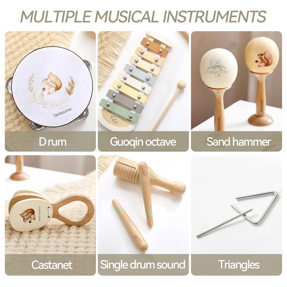 Wooden Musical Instrument Toys for Kids