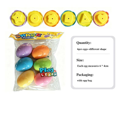 Matching Egg Shape and Color Puzzle Set for Kids
