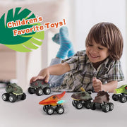 Dinosaur Pull Back Car Toy Set for Kids