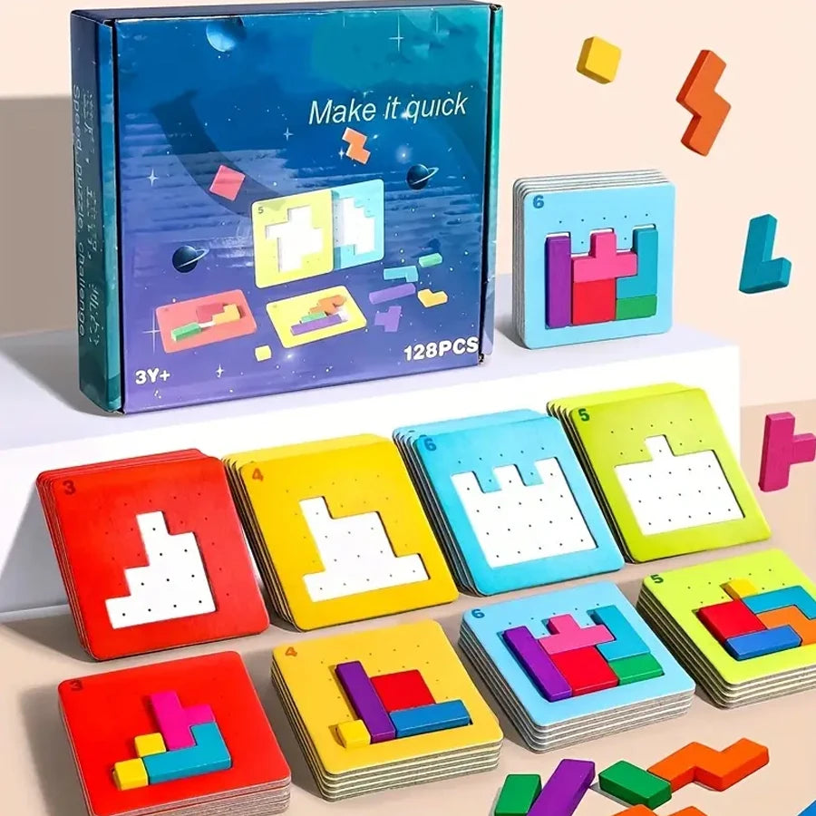 Wooden Block Pattern Puzzle Game for Kids