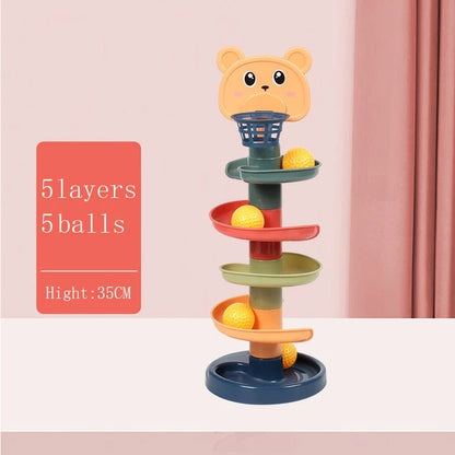 Animal Rolling Ball Drop Tower for Toddlers