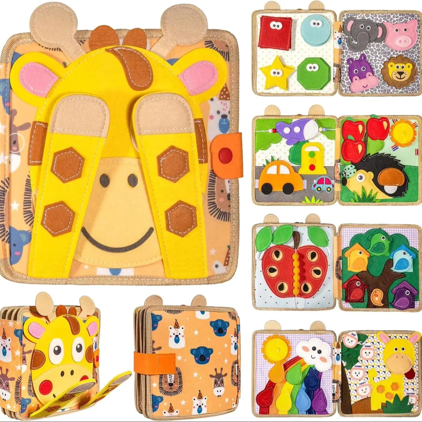 Toddler Busy Book with Animals and Life Skills