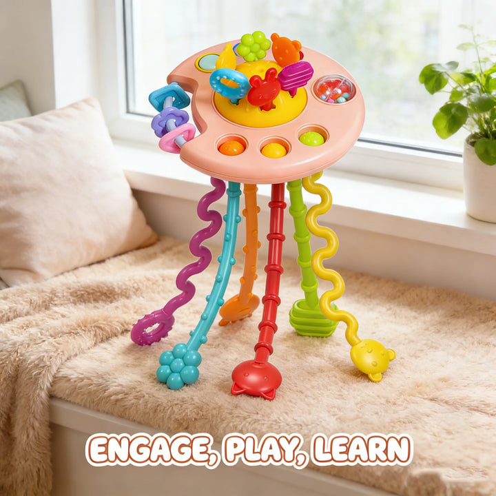 Silicone Pull String Sensory Activity Toy for Babies