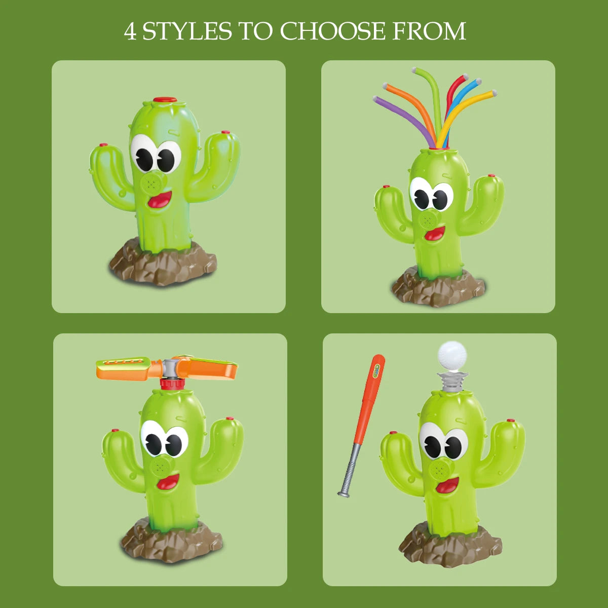Cactus Sprinkler Toy for Outdoor Water Play
