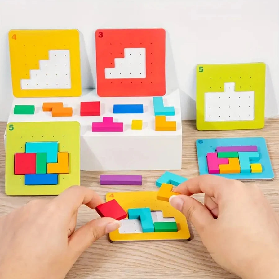 Wooden Block Pattern Puzzle Game for Kids