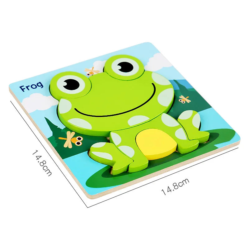 Wooden Animal and Vehicle Chunky Puzzle for Kids