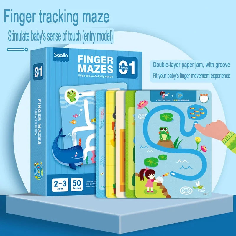 Wipe Clean Maze Activity Card Set for Kids