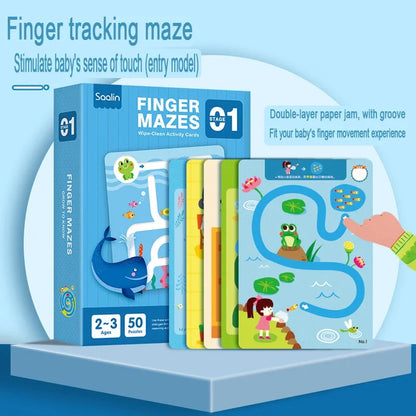 Wipe Clean Maze Activity Card Set for Kids