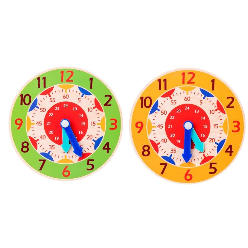 Wooden Time Learning Clock for Kids