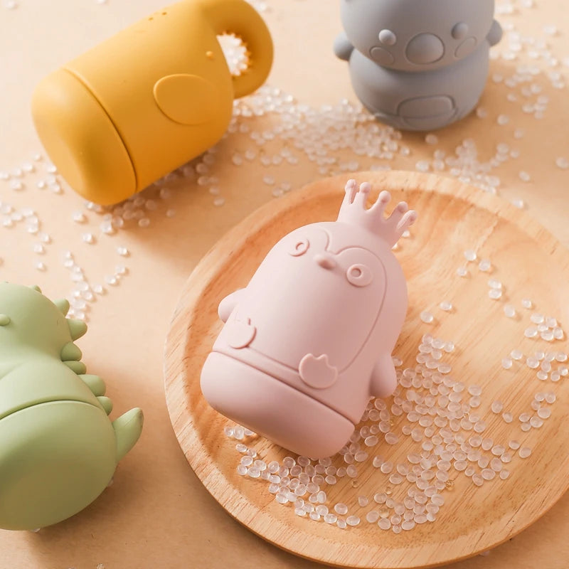 Silicone Animal Water Spraying Bath Toy Set