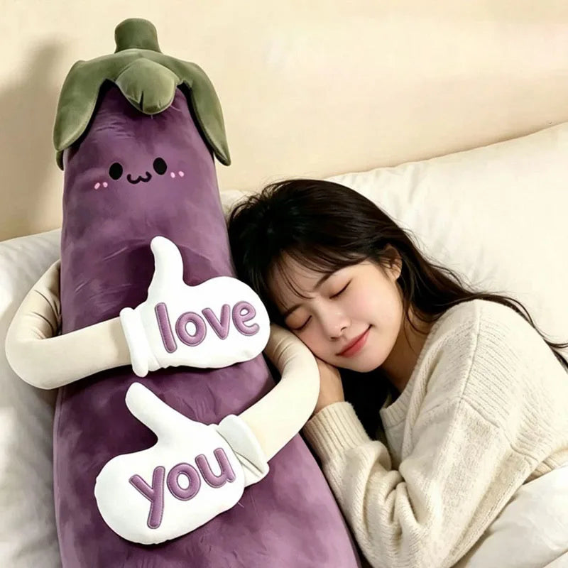 Mango and Eggplant Character Plush Pillow