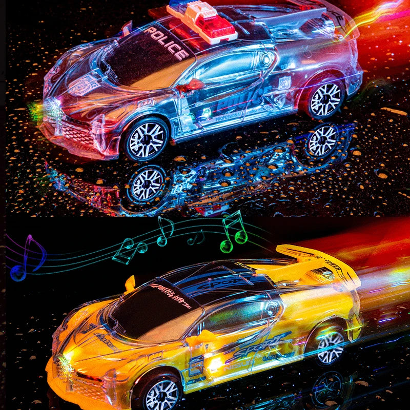 Light Up Music Toy Car with Universal Wheel