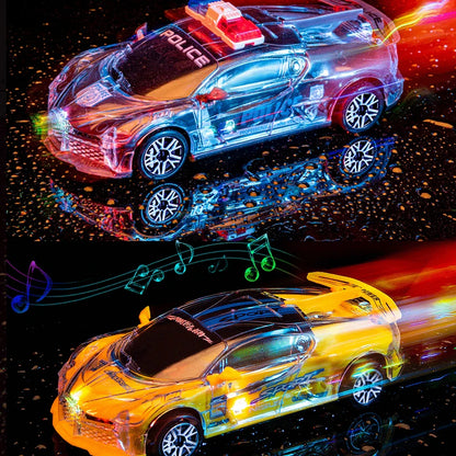 Light Up Music Toy Car with Universal Wheel