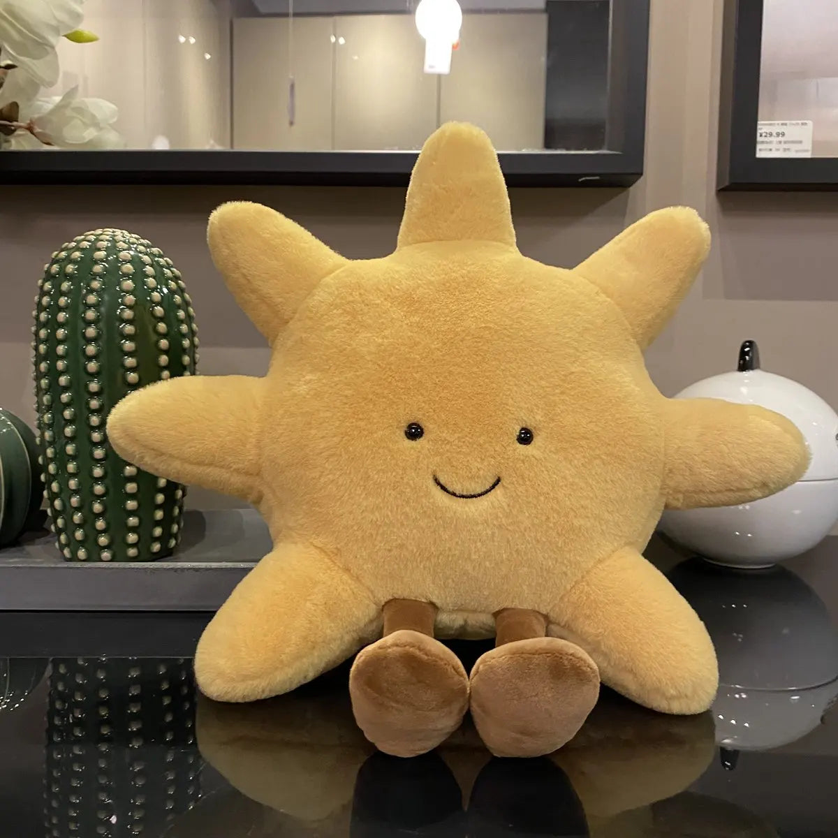 Smiling Sun and Moon Stuffed Plush Toy